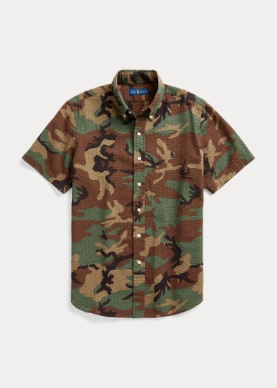 Camisa Polo Ralph Lauren Hombre Camuflados - Classic Fit Seersucker - MNYDH9146